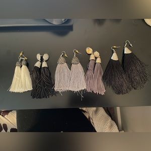 5 pairs of tassel earrings